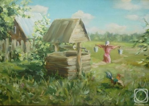 Деревенский колодец в живописи