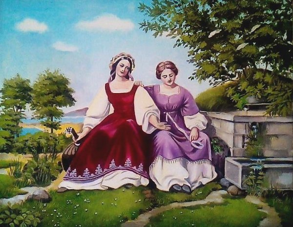 У колодца картины художников 19 века