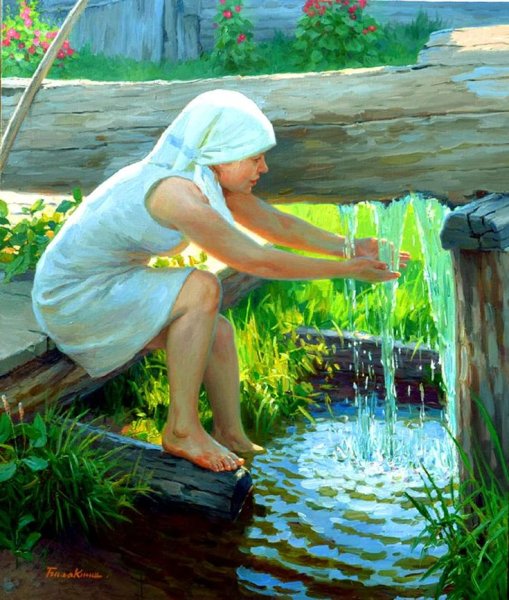 Художник Евгений Балакшин картины деревня