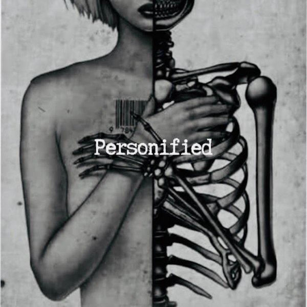 Девушка с черепом арт