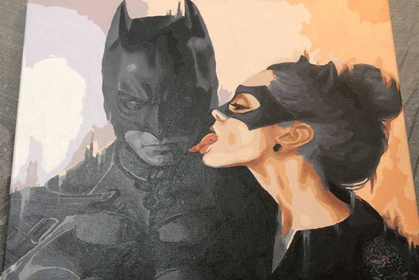 Paintboy Original "Бэтмен и женщина-кошка"