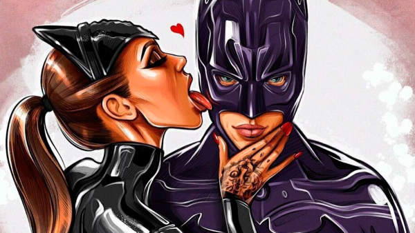 Бэтмен и женщина кошка любовь
