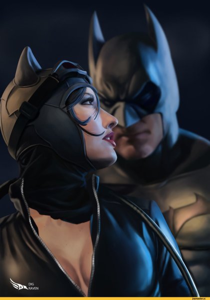 Бэтгерл и женщина кошка любовь