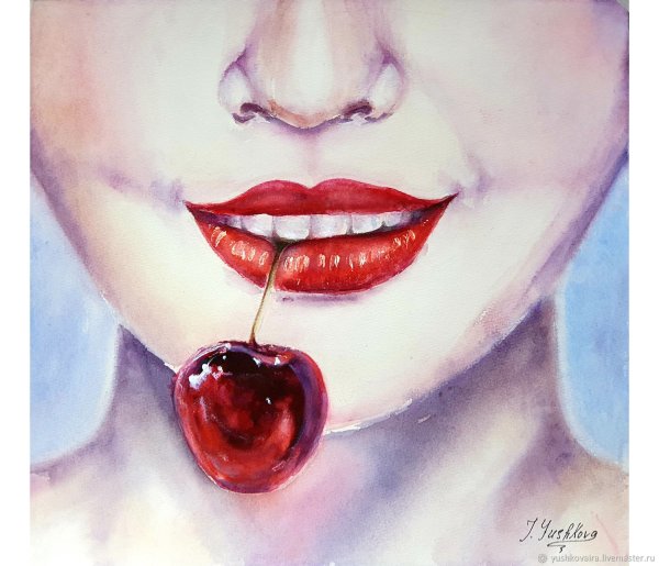 Девушка с черешней картина