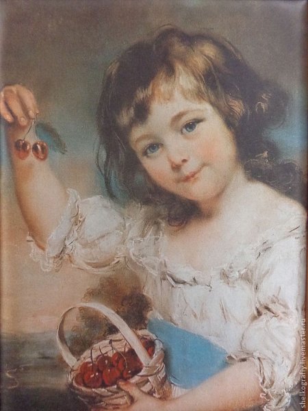 Картина девочка с фруктами