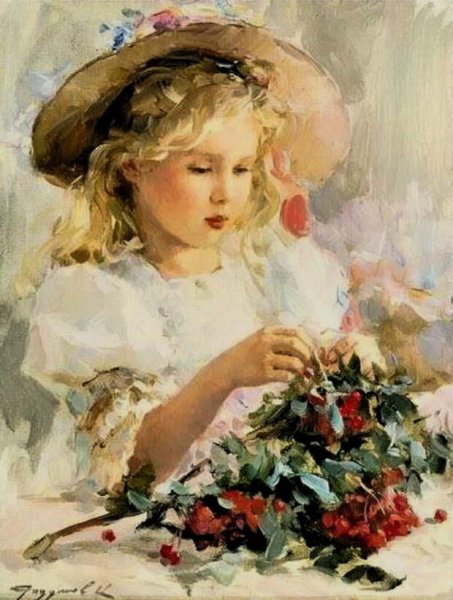 Девочки на картинах художников