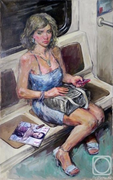 Люди в метро живопись