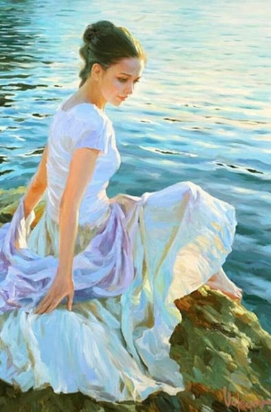 Девушка карандашом в полный рост