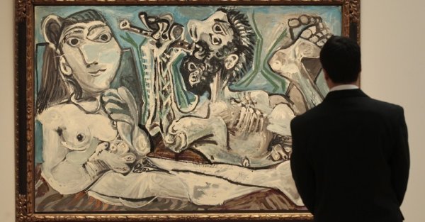 Пабло Пикассо женщина с вороной 1904