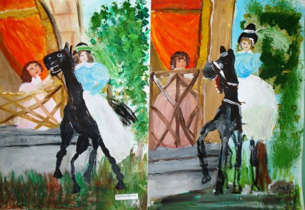 Всадница Брюллова картина