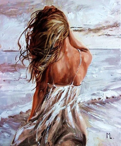 Картины девушек со спины