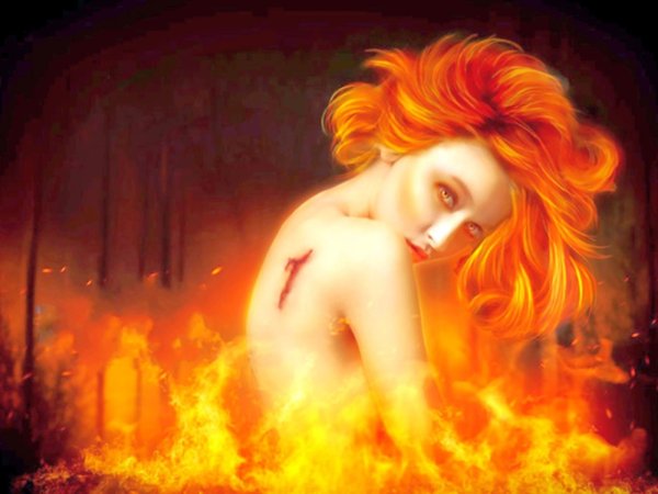 Женщина огонь