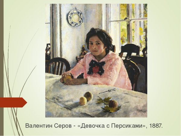 Валентин Серов девочка с персиками