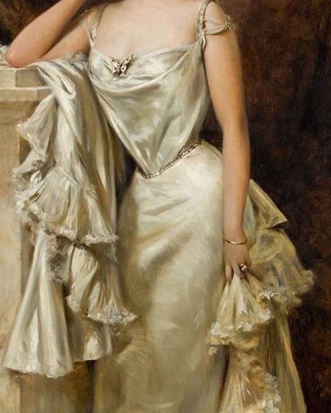 Шелковые платья на картинах художников