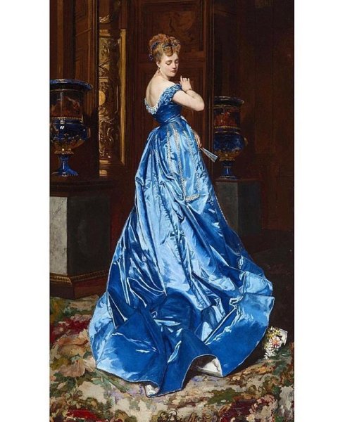 Женщина в голубом картина