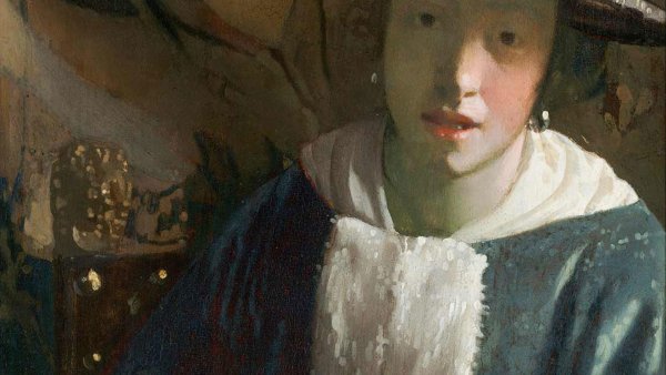 Картина девушка с флейтой Вермеер