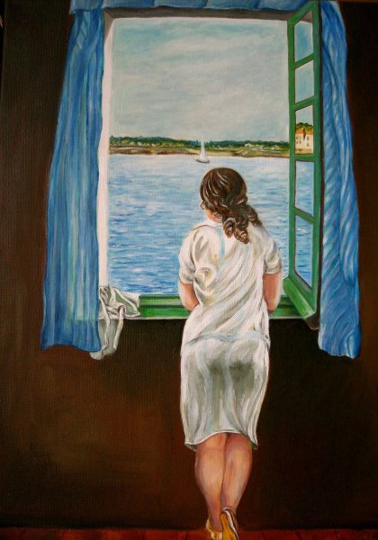 Сальвадор дали Гала у окна