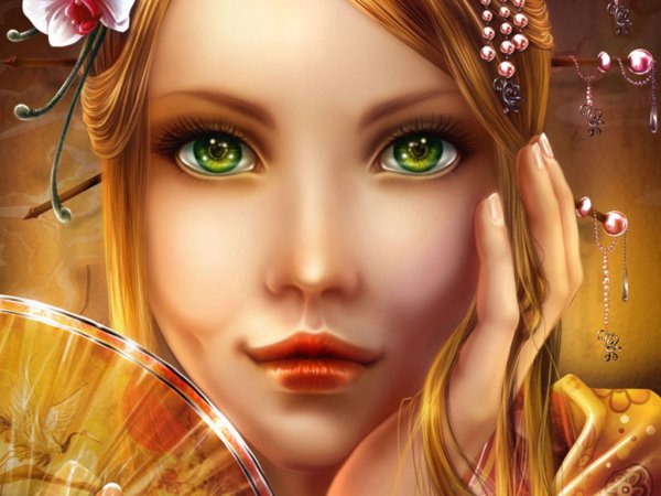Сказочное лицо девушки