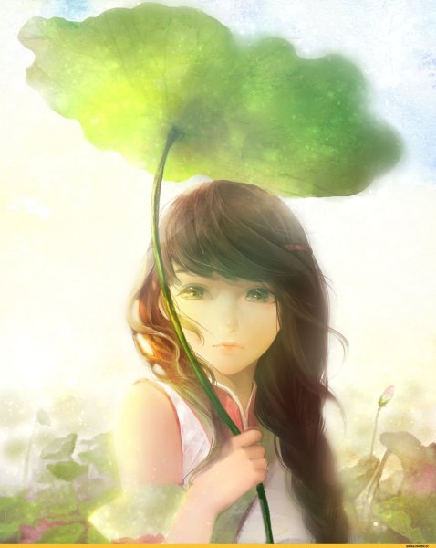 Девушка с зелеными глазами арт