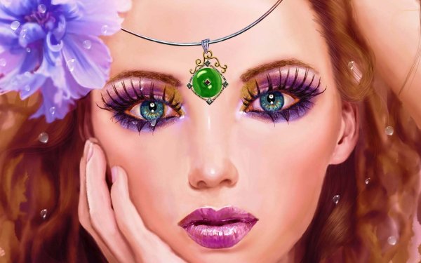Девушка с макияжем арт