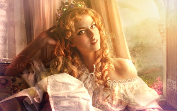 Картина рыжая девушка