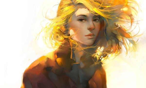 Картина девушка с рыжими волосами