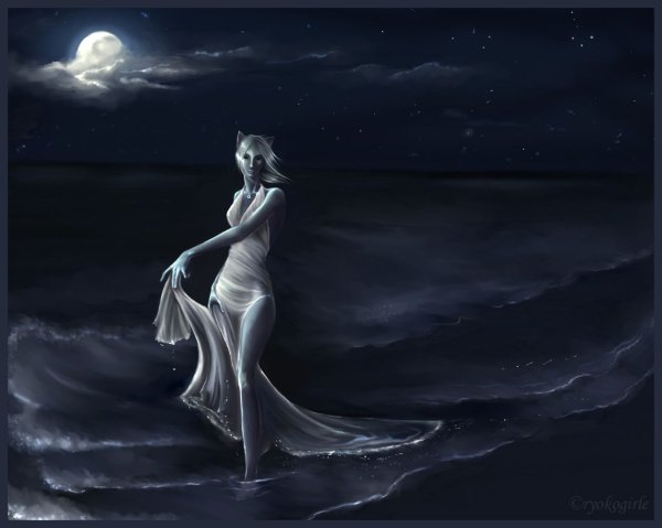 Девушка под луной