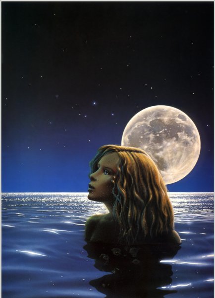 Девушка в лунном свете