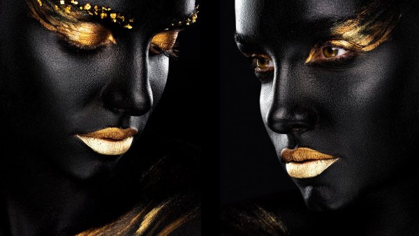 Девушка в золоте