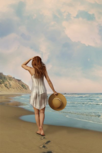 Пейзаж в силуэте человека