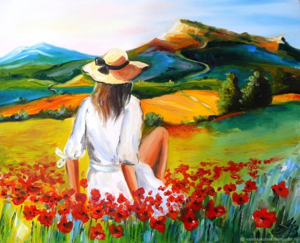 Кристиан Жекель картины Маковое поле