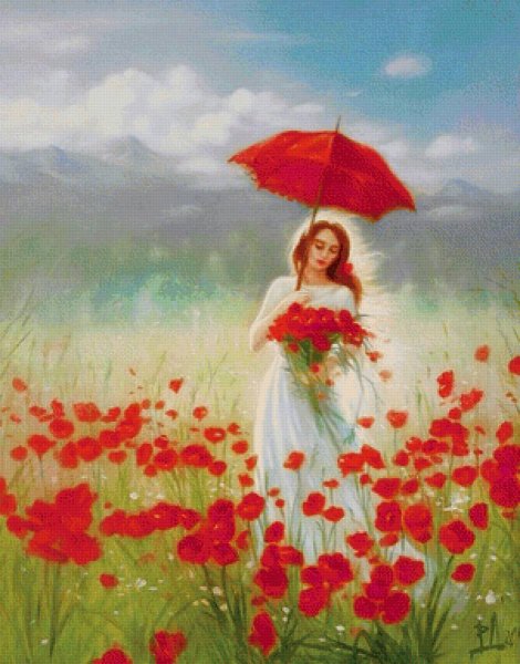 Дама в маках