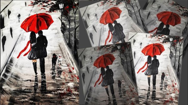 Девочка под зонтиком