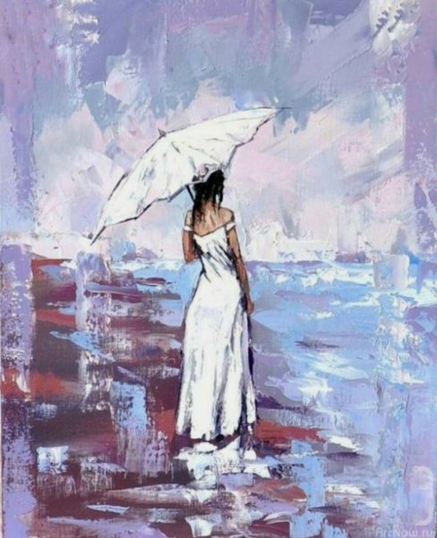 Силуэт на Цветном тоне