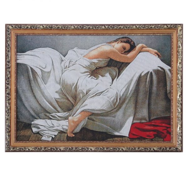 Картина девушка в простыне