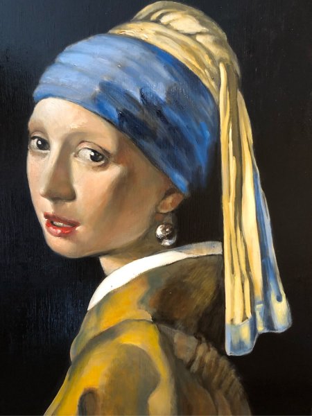 Яна Вермеера "девушка с жемчужной сережкой", (1665 г.)