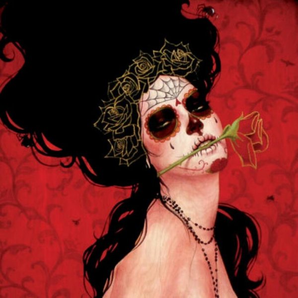 Санта Муэрте арт скелет