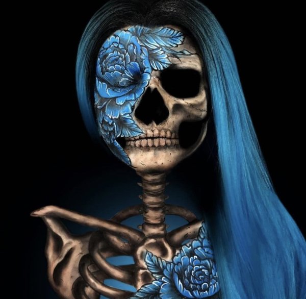 Санта Муэрте крутой арт