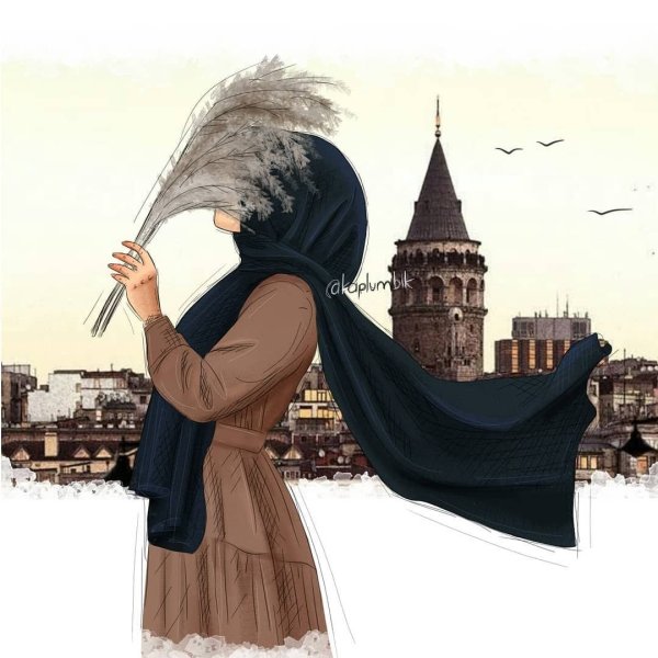 Картина девушка в хиджабе