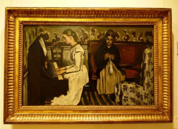 Сезанн девушка у пианино