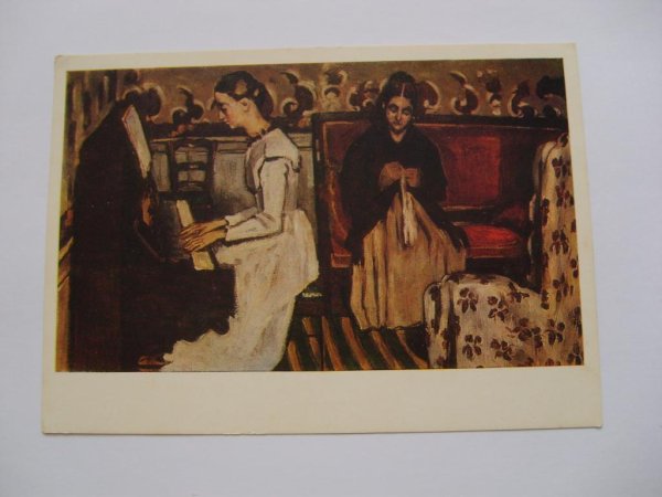 Поль Сезанн девушка у пианино