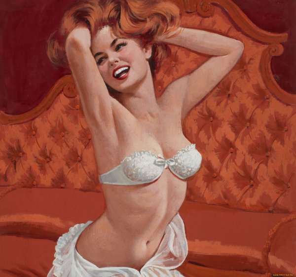 Девушка в купальнике с плакатом