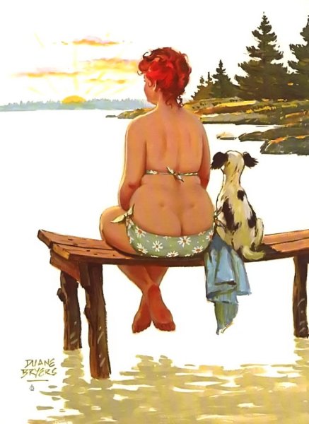 Девушка с пивом пин ап