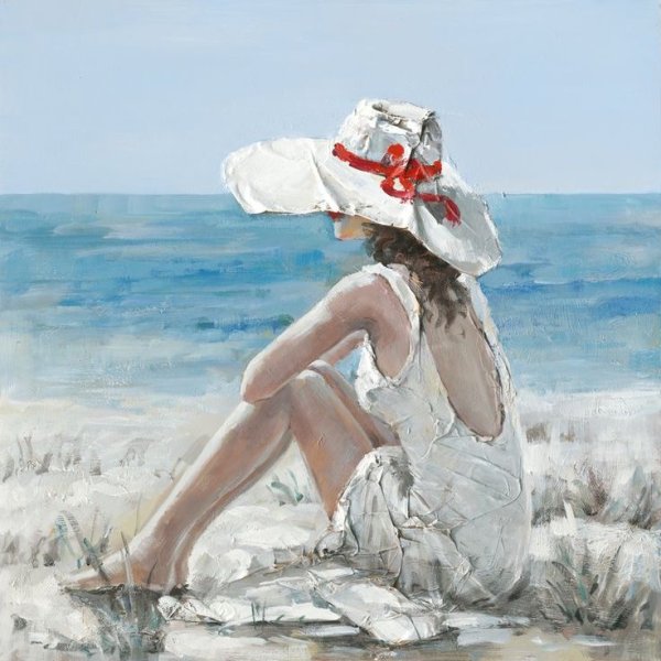 Картина девушка в шляпе