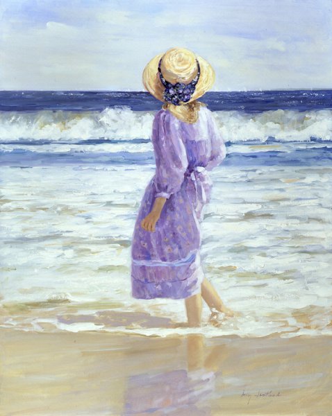 Рыжая девушка в соломенной шляпе