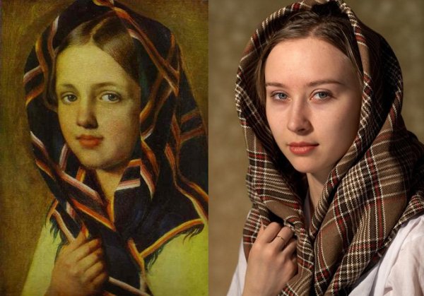 Картина женщина в тюрбане