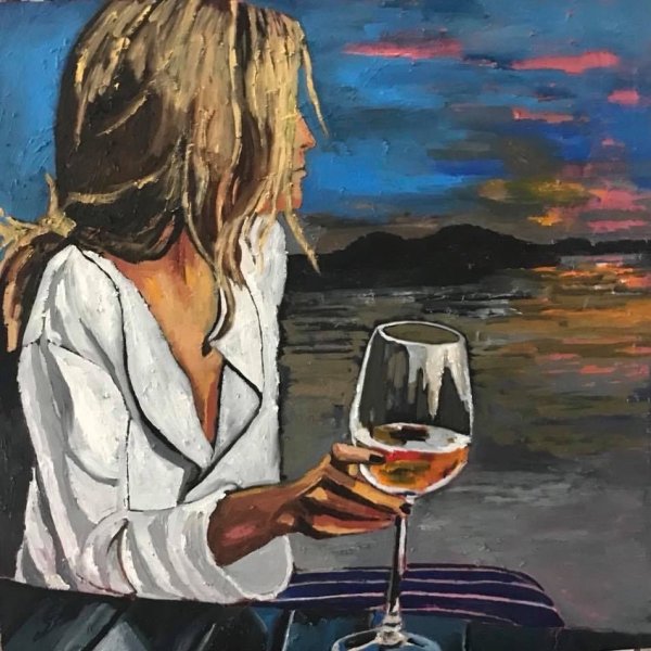 Женщина с бокалом