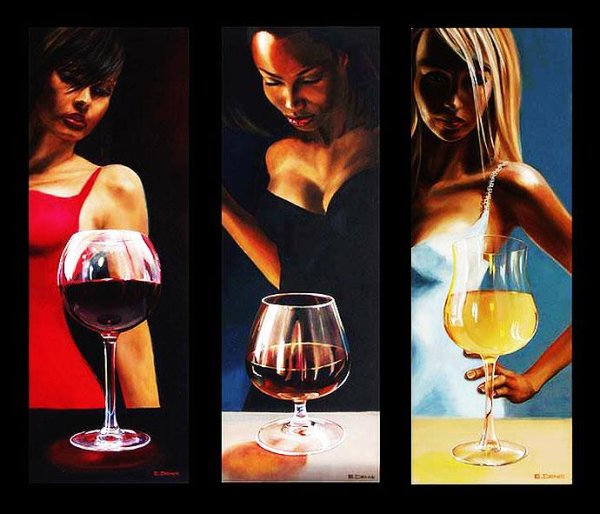 Бокал живопись