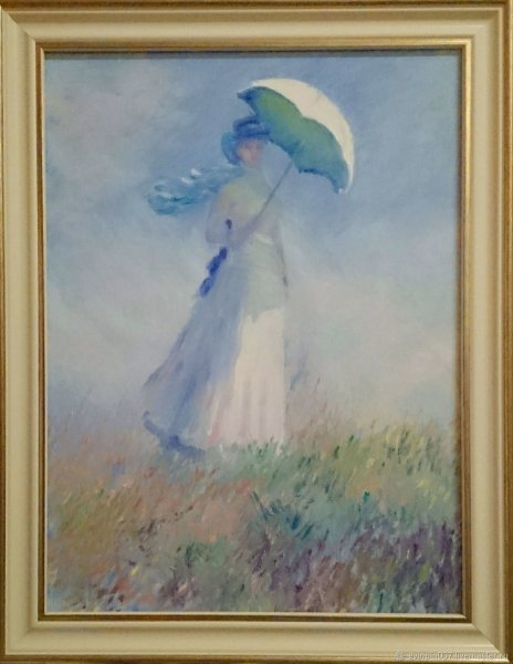 Клод Моне дама с зонтиком 1886