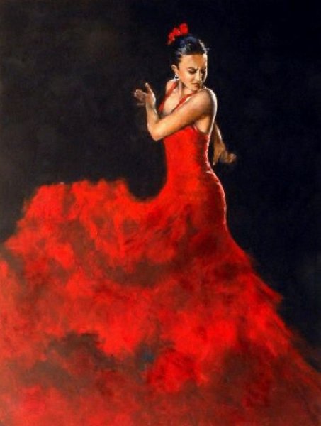 Девушка испанка танцовщица фламенко